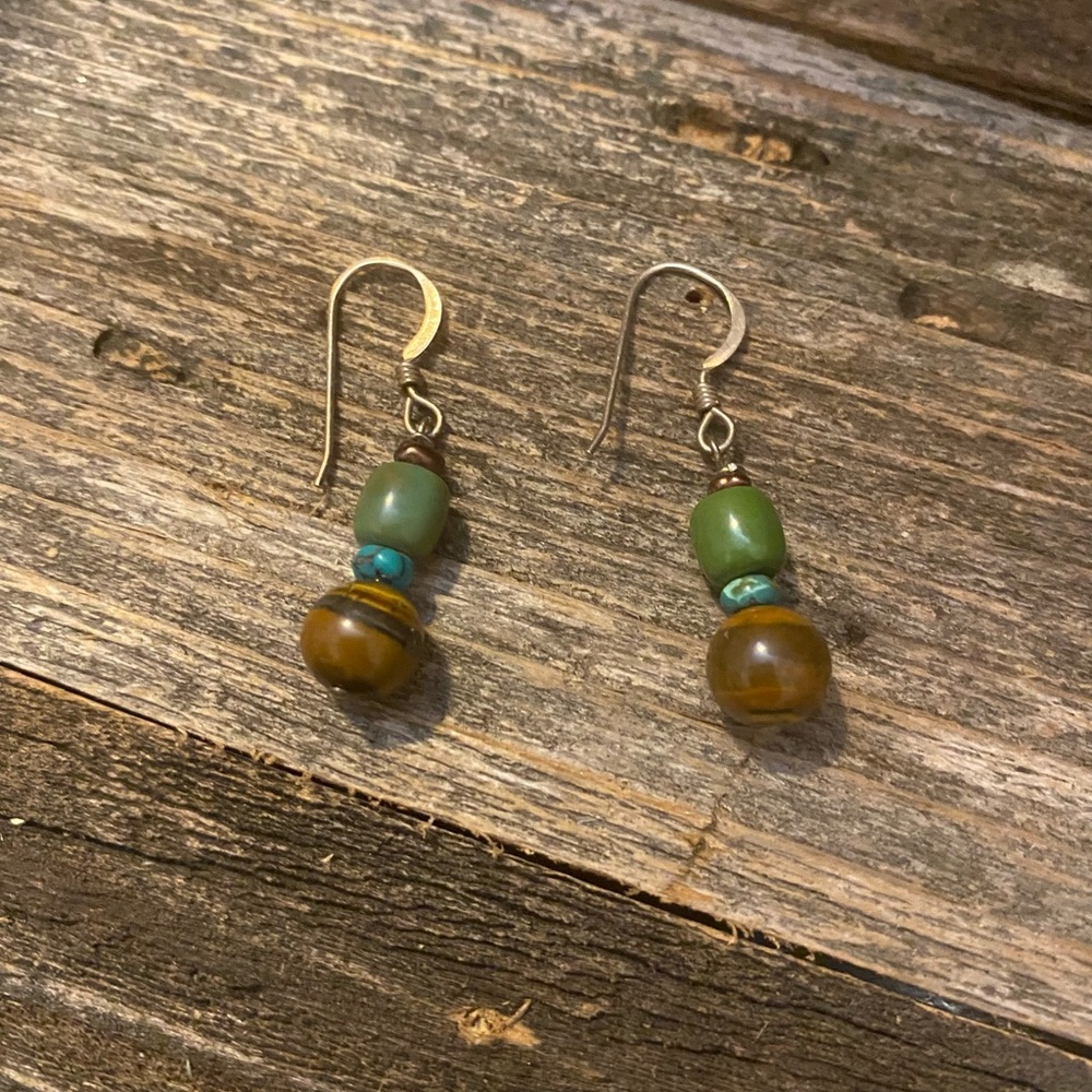 Brown Bead Earrings